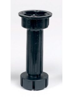   Állítható műanyag bútorláb 120 mm-es, fekete színű, állíthatóság 115-135 mm között